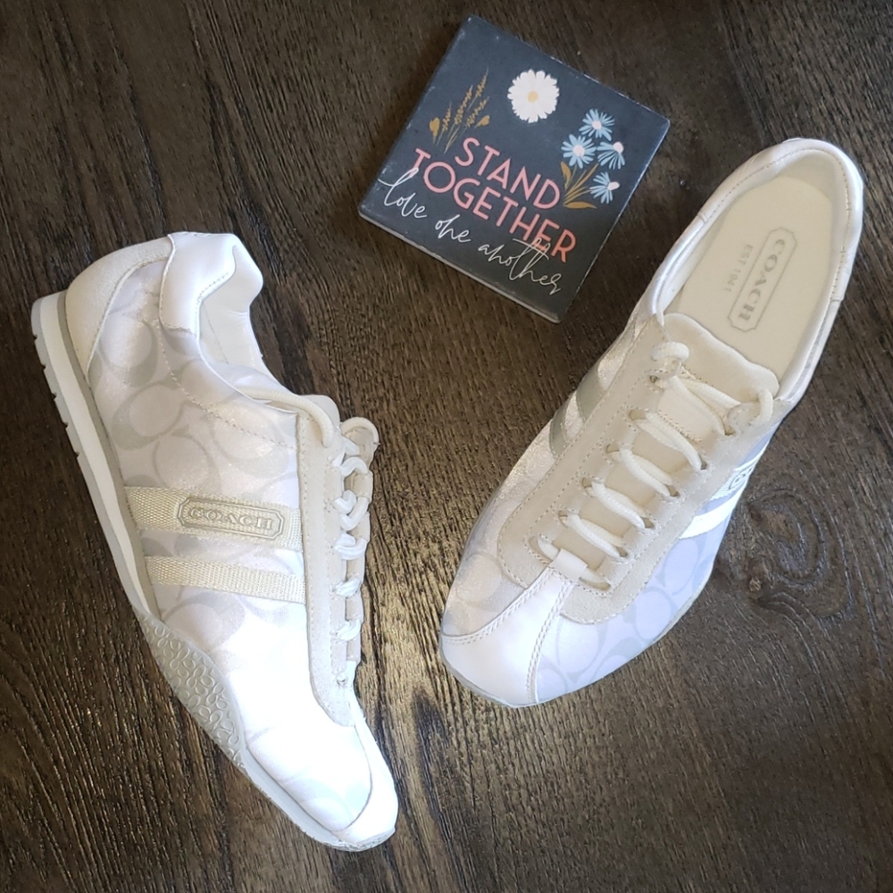 New Coach Kate Signature C Gray Fashion Sneaker 7